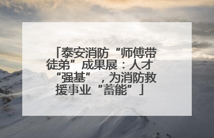 泰安消防“师傅带徒弟”成果展：人才“强基”，为消防救援事业“蓄能”