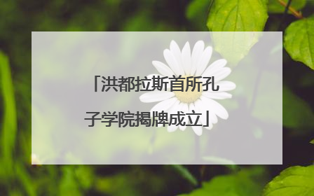 洪都拉斯首所孔子学院揭牌成立