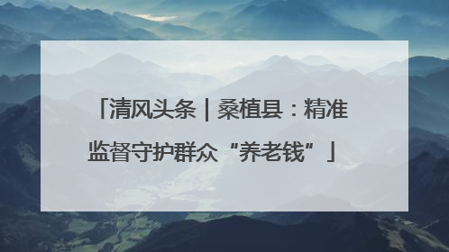 清风头条｜桑植县：精准监督守护群众“养老钱”