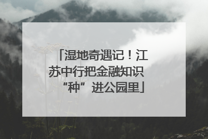 湿地奇遇记！江苏中行把金融知识“种”进公园里