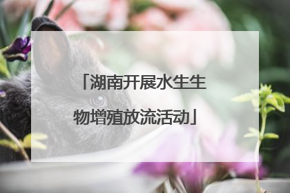 湖南开展水生生物增殖放流活动