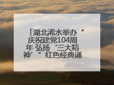 湖北浠水举办“庆祝建党104周年 弘扬‘三大精神’”红色经典诵读活动