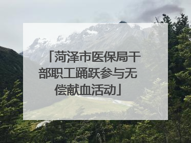 菏泽市医保局干部职工踊跃参与无偿献血活动