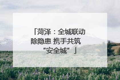 菏泽：全城联动除隐患 携手共筑“安全城”