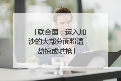 联合国：运入加沙的大部分面粉遭劫掠或哄抢