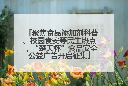 聚焦食品添加剂科普、校园食安等民生热点，“楚天杯”食品安全公益广告开启征集