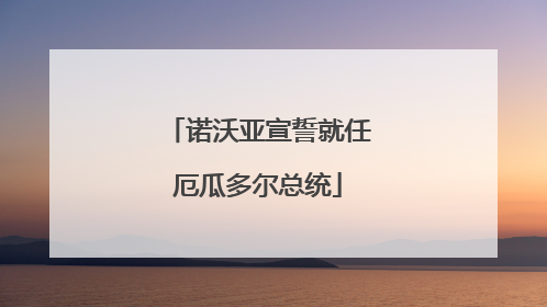 诺沃亚宣誓就任厄瓜多尔总统