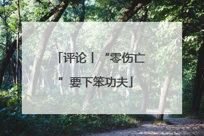 评论丨“零伤亡”要下笨功夫