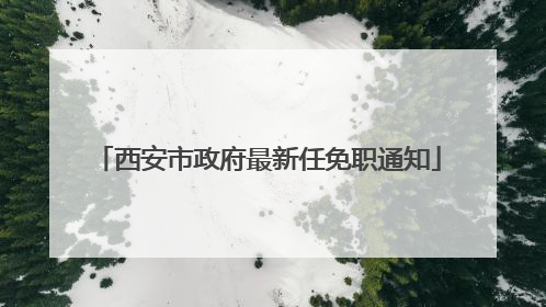 西安市政府最新任免职通知