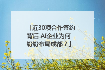 近30项合作签约背后 AI企业为何纷纷布局成都？