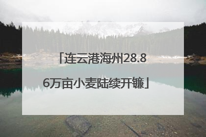 连云港海州28.86万亩小麦陆续开镰