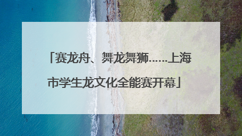 赛龙舟、舞龙舞狮……上海市学生龙文化全能赛开幕