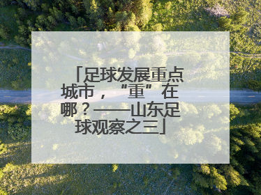 足球发展重点城市，“重”在哪？——山东足球观察之三