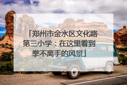 郑州市金水区文化路第三小学：在这里看到拳不离手的风景