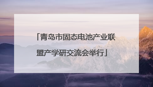 青岛市固态电池产业联盟产学研交流会举行