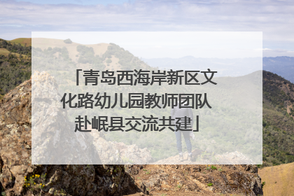 青岛西海岸新区文化路幼儿园教师团队赴岷县交流共建