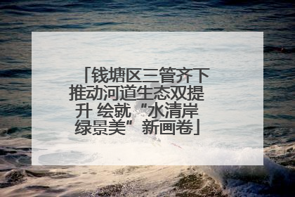 钱塘区三管齐下推动河道生态双提升 绘就“水清岸绿景美”新画卷