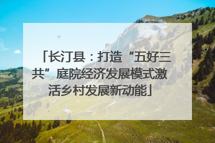 长汀县：打造“五好三共”庭院经济发展模式激活乡村发展新动能