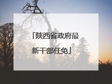 陕西省政府最新干部任免