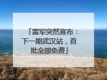 雷军突然宣布：下一期武汉站，首批全部免费