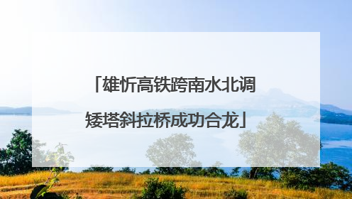 雄忻高铁跨南水北调矮塔斜拉桥成功合龙