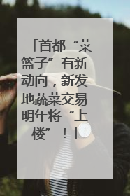 首都“菜篮子”有新动向，新发地蔬菜交易明年将“上楼”！