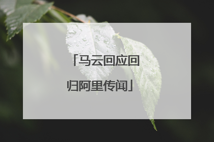 马云回应回归阿里传闻