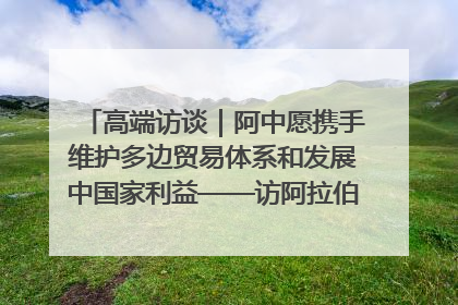 高端访谈｜阿中愿携手维护多边贸易体系和发展中国家利益——访阿拉伯议会议长亚马希