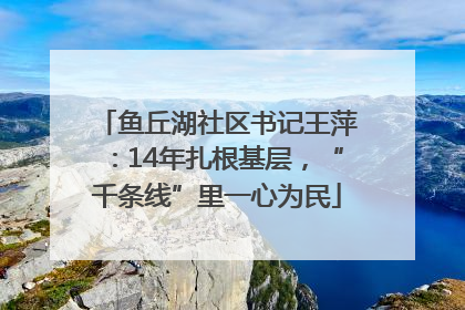鱼丘湖社区书记王萍：14年扎根基层，“千条线”里一心为民