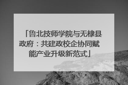鲁北技师学院与无棣县政府：共建政校企协同赋能产业升级新范式
