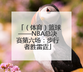 （体育）篮球——NBA总决赛第六场：步行者胜雷霆