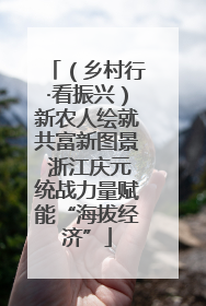 （乡村行·看振兴）新农人绘就共富新图景 浙江庆元统战力量赋能“海拔经济”