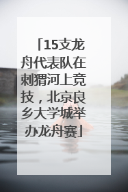 15支龙舟代表队在刺猬河上竞技，北京良乡大学城举办龙舟赛