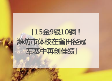 15金9银10铜！潍坊市体校在省田径冠军赛中再创佳绩
