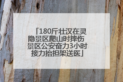 180斤壮汉在灵隐景区爬山时摔伤 景区公安奋力3小时接力抬担架送医