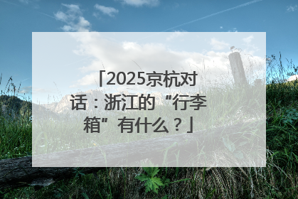 2025京杭对话：浙江的“行李箱”有什么？