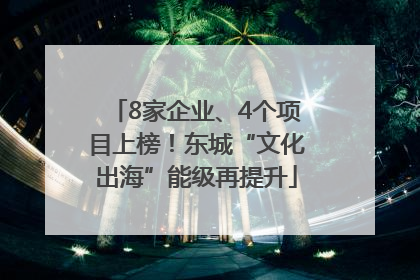 8家企业、4个项目上榜！东城“文化出海”能级再提升