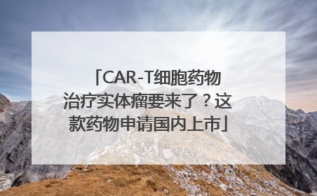 CAR-T细胞药物治疗实体瘤要来了？这款药物申请国内上市