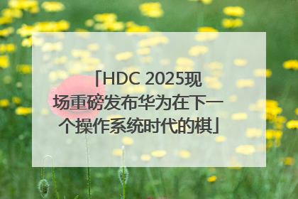 HDC 2025现场重磅发布华为在下一个操作系统时代的棋